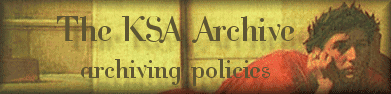 KSA Archiving Policies